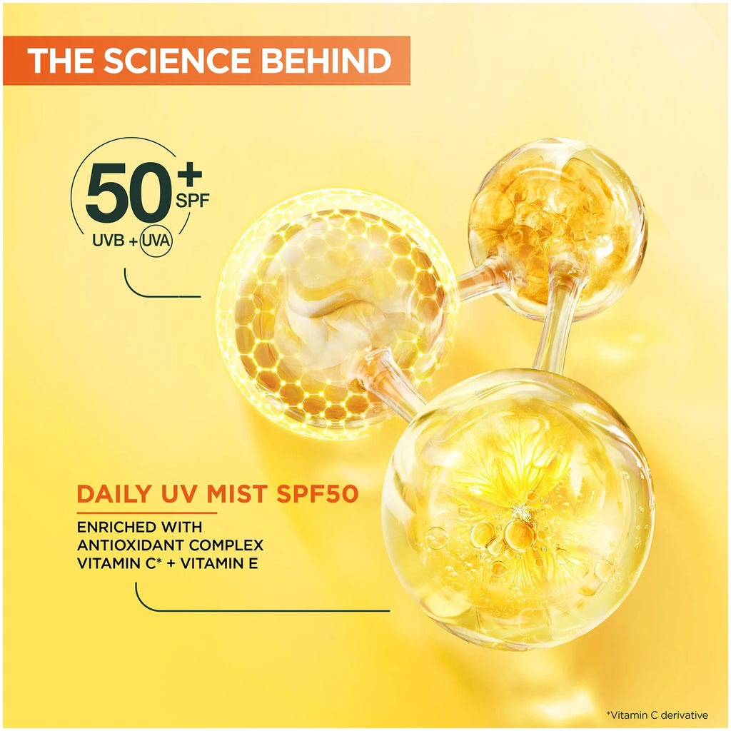 Garnier Vitamin C Brightening Over Make-Up UV Mist Invisible with SPF50+ and Vitamin C 75ml