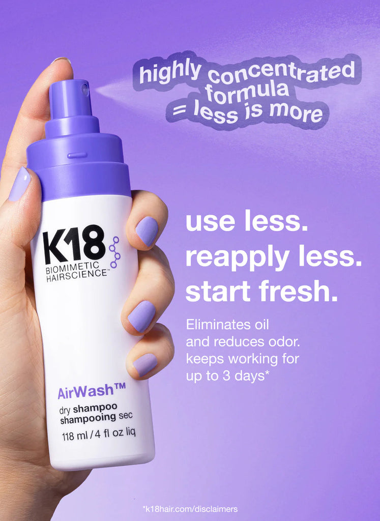 K18 AirWash™ dry shampoo