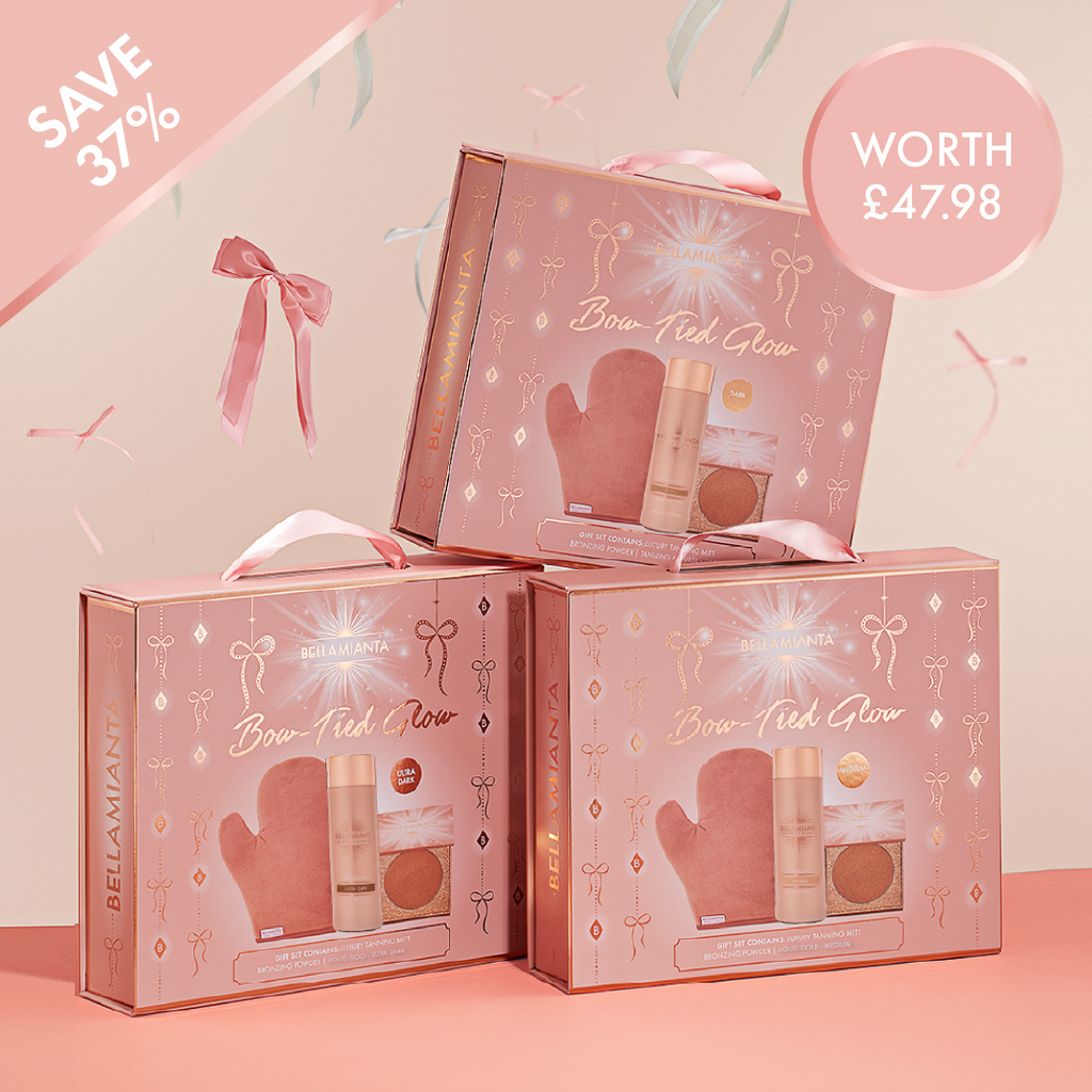 BOW TIED GLOW LIQUID GOLD TANNING GIFT SET